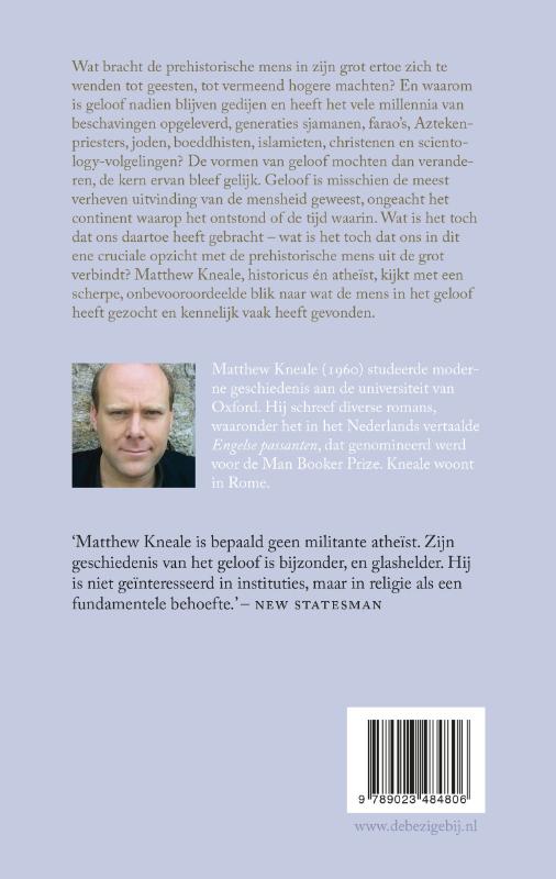 De geschiedenis van het geloof achterkant