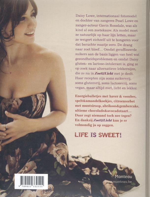 Zoet en licht achterkant