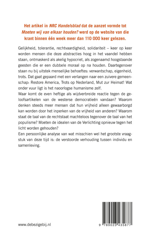 Moeten wij van elkaar houden? achterkant