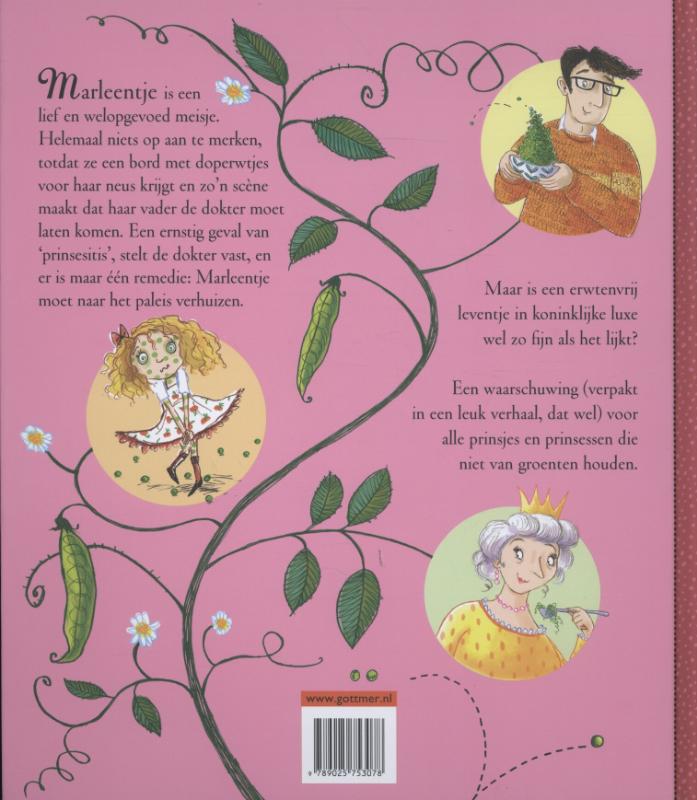 De prinses en de erwten achterkant