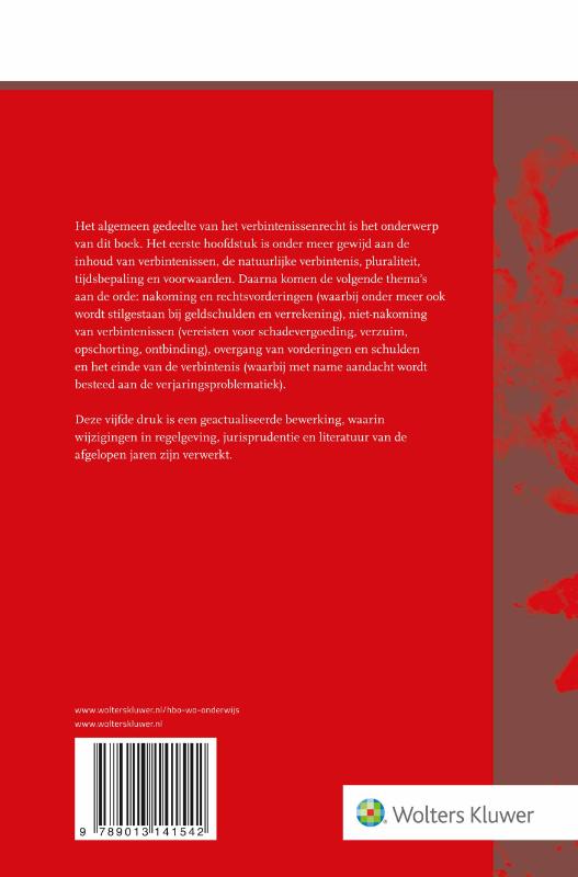 Verbintenissenrecht algemeen achterkant