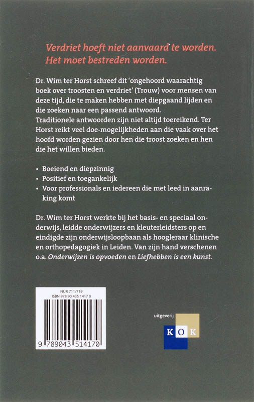 Over troosten en verdriet achterkant