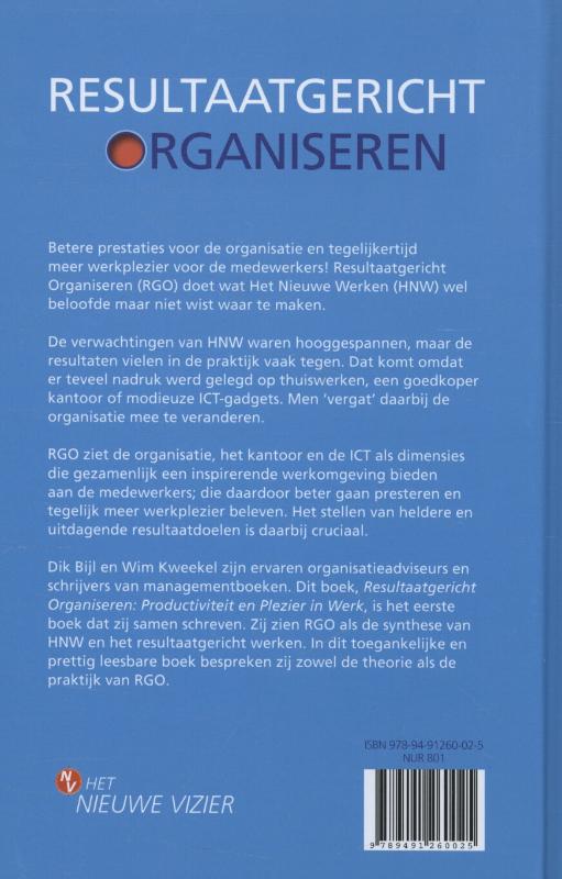 Resultaatgericht organiseren achterkant