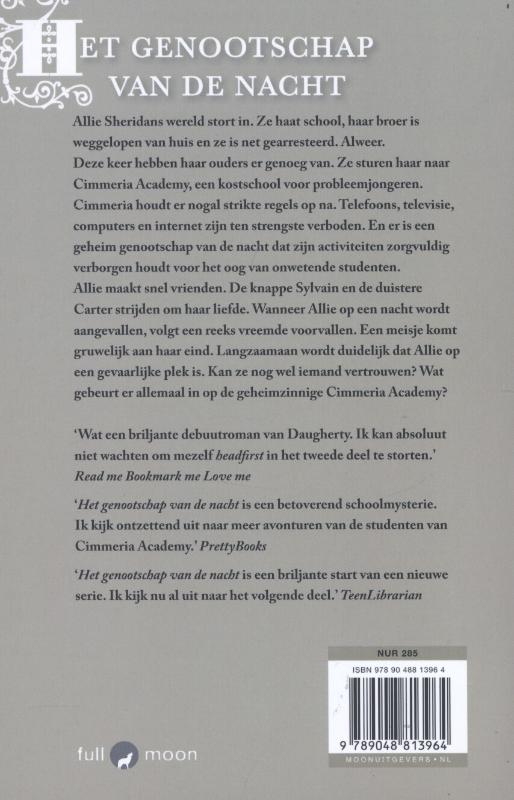 Het genootschap van de nacht achterkant