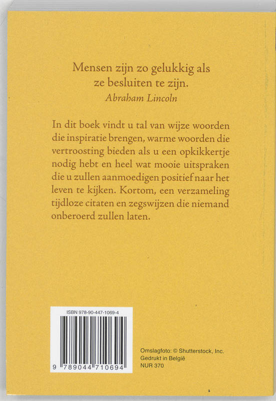 Wijze uitspraken om helemaal tot rust te komen achterkant