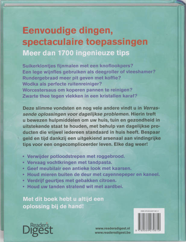 Verrassende oplossingen voor dagelijkse problemen achterkant