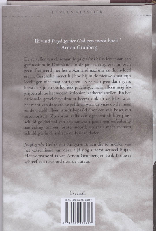 Jeugd zonder God achterkant