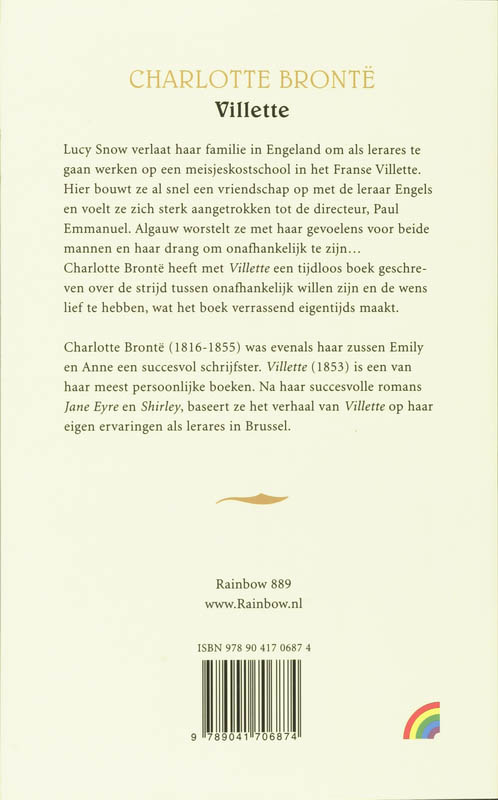 Rainbow pocketboeken 889 -   Villette achterkant