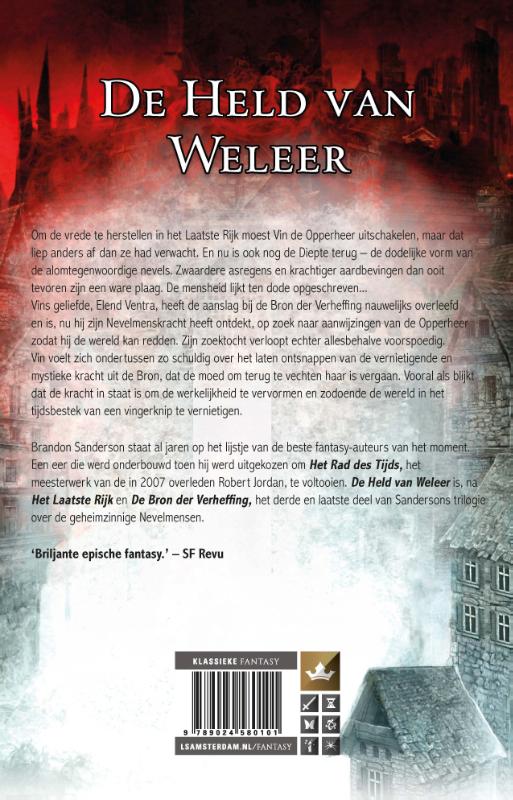 De held van weleer / De Nevelmensen trilogie / 3 achterkant