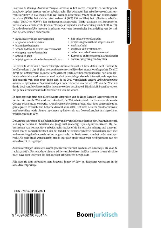 Arbeidsrechtelijke themata / Bakelsreeks achterkant