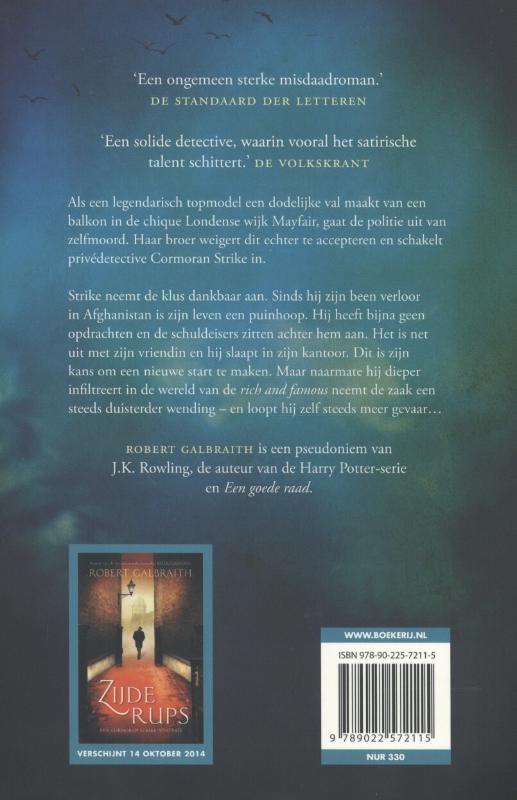 Koekoeksjong / Cormoran Strike achterkant