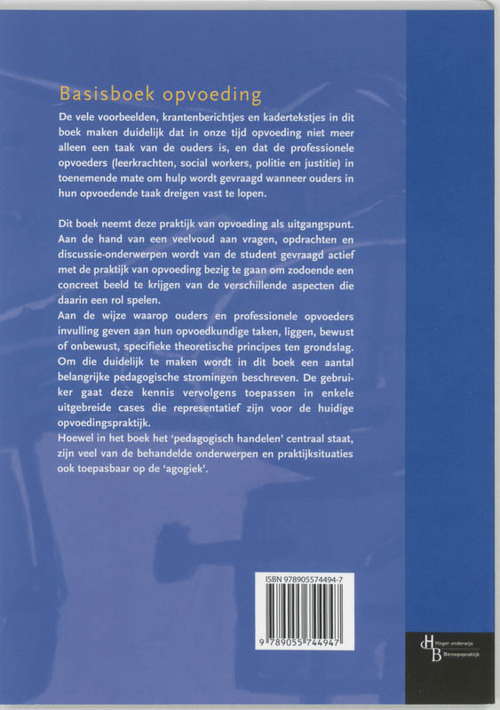 Basisboek opvoeding achterkant