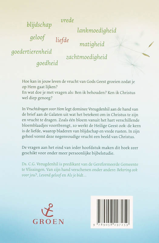 Vruchtdragen voor Hem achterkant