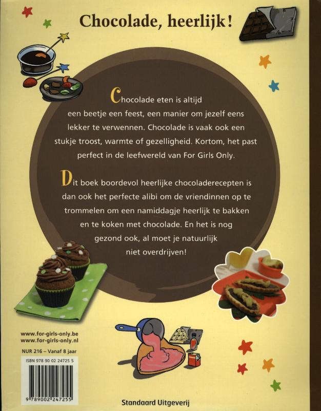 Chocolade, heerlijk! / For Girls Only! achterkant