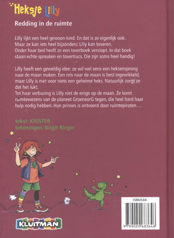 Redding in de ruimte / Heksje Lilly achterkant