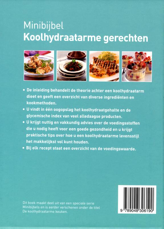 Koolhydraatarme gerechten / Minibijbel achterkant
