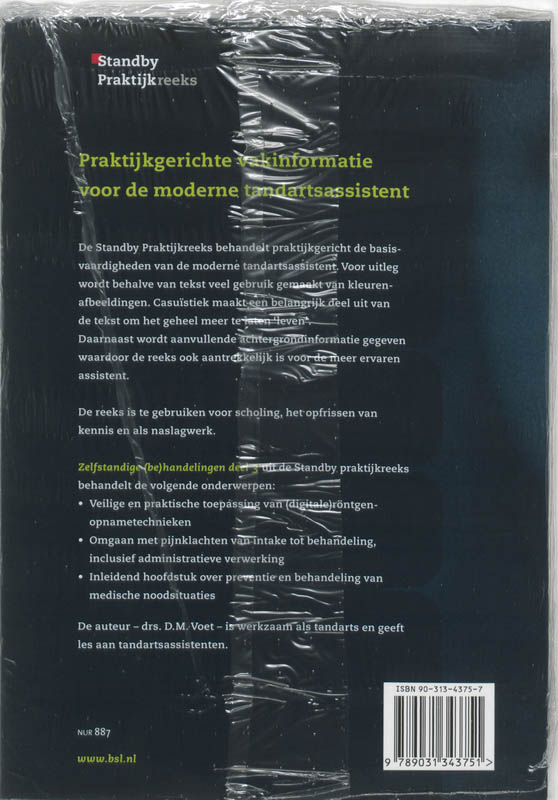 Zelfstandige (be)handelingen voor de tandartsassistent 3 achterkant