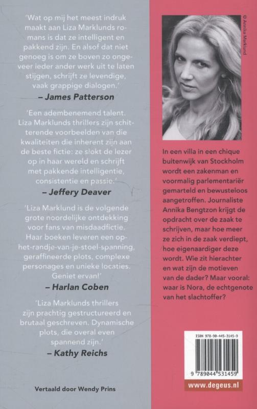 Nora's verdwijning / Annika Bengtzon / 10 achterkant