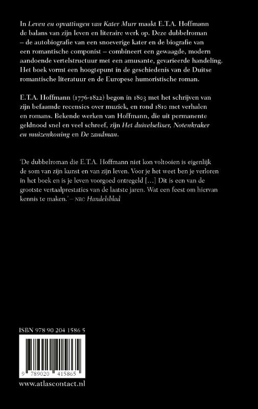 Leven en opvattingen van Kater Murr / LJ Veen Klassiek achterkant