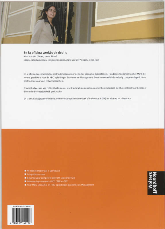 En la oficina herziene editie - werkboek 1 achterkant