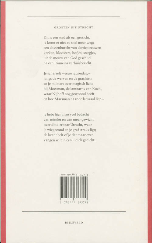 Utrechtse Gedichten achterkant