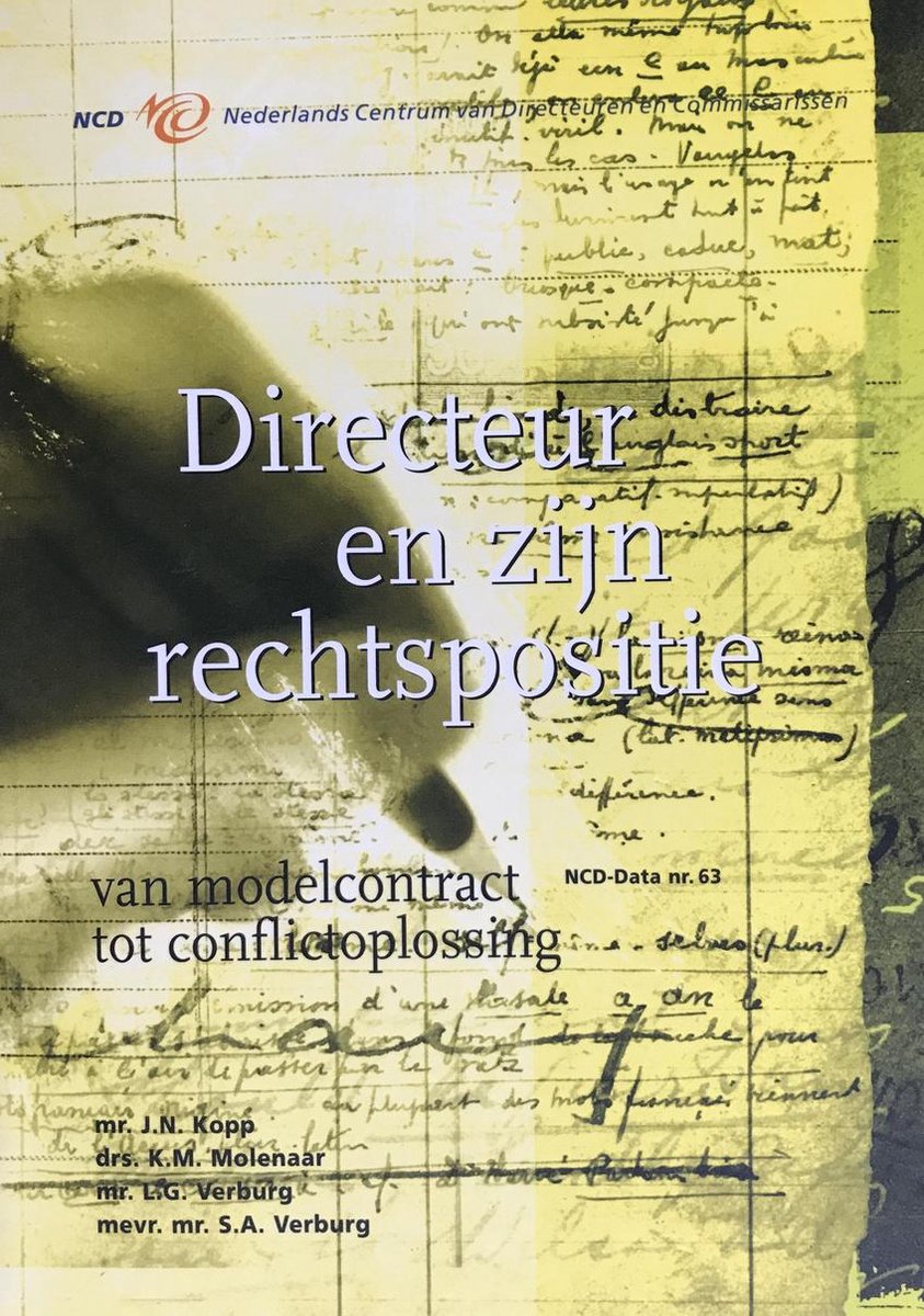 Directeur en zijn rechtspositie / NCD-Data / 63