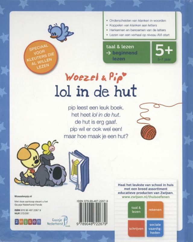 Lol in de hut / Woezel & Pip achterkant
