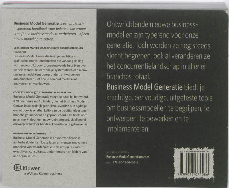 Business model generatie achterkant