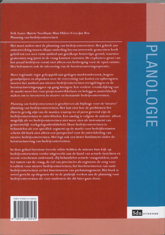 Planning van bedrijventerreinen achterkant