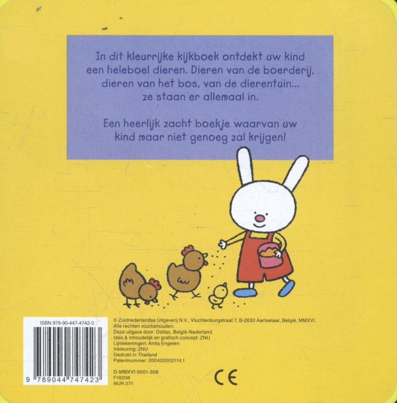 Lange Oortjes  -   Mijn allereerste dierenkijkboek achterkant