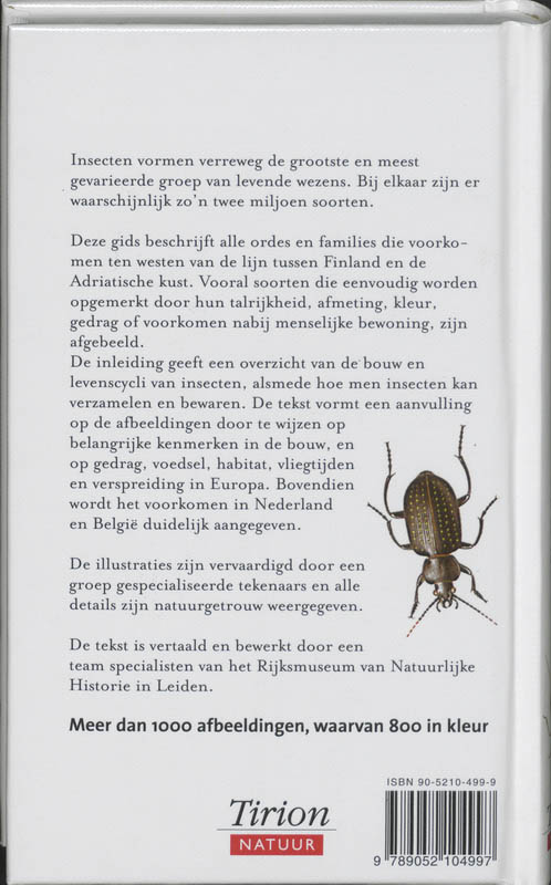 Nieuwe Insectengids achterkant
