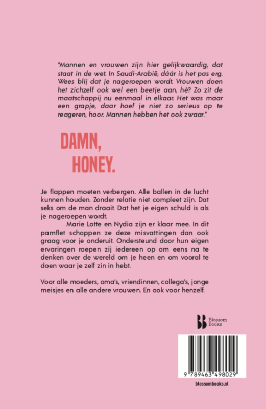 Damn, Honey achterkant