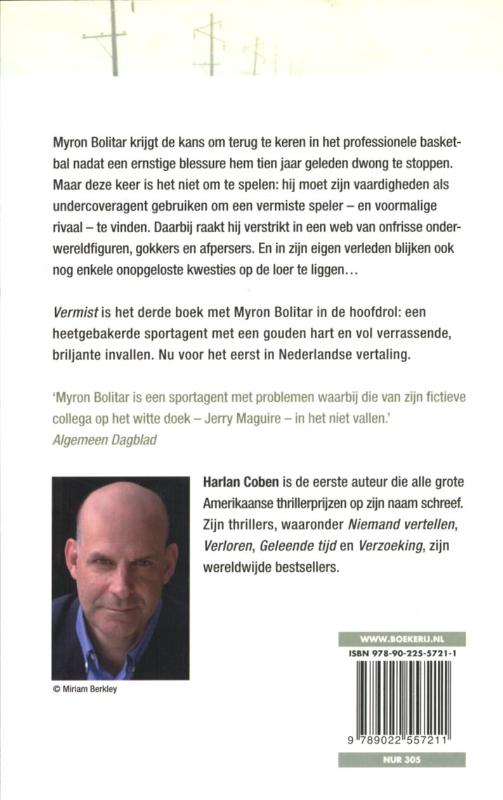 Vermist / Myron Bolitar / 3 achterkant