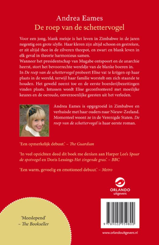 De roep van de schettervogel achterkant