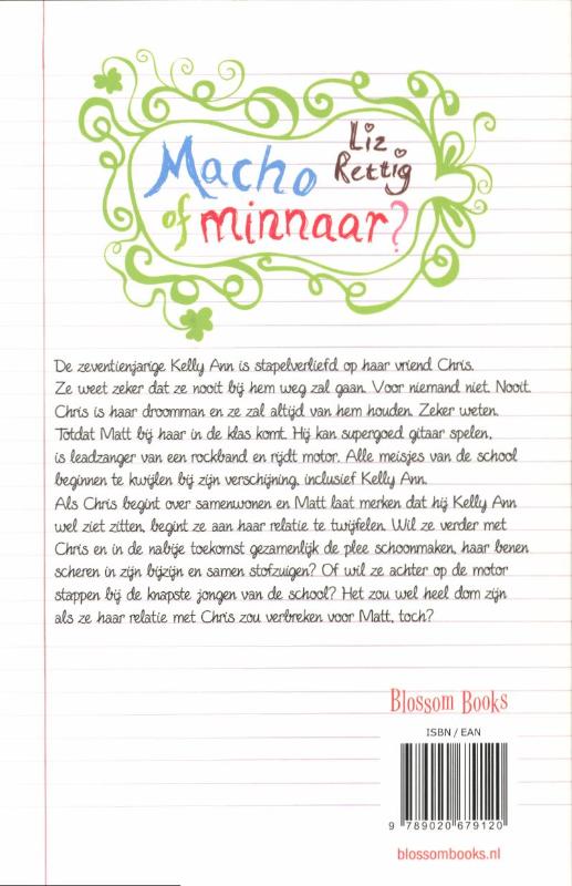 Macho of minnaar? achterkant