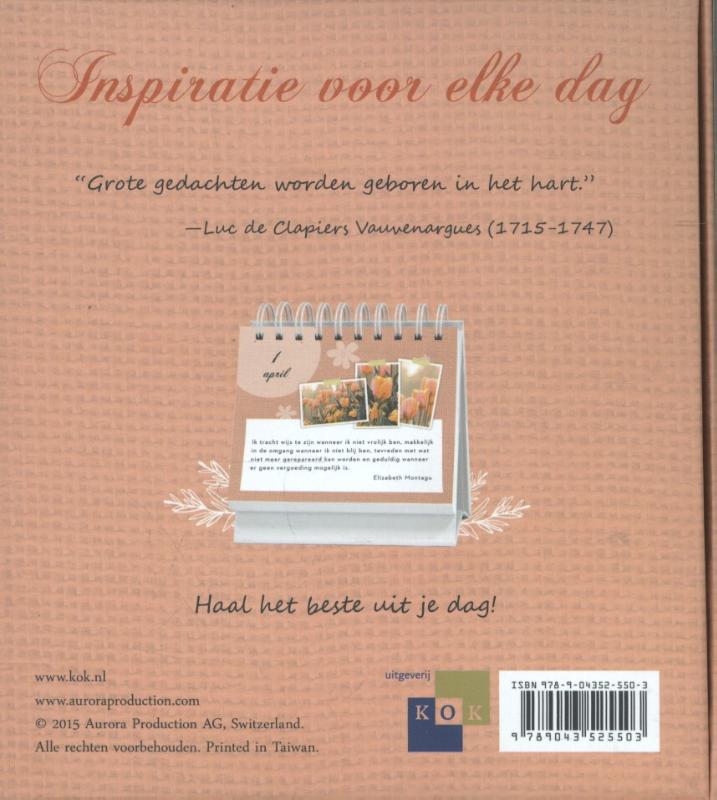 Inspiratie voor elke dag achterkant