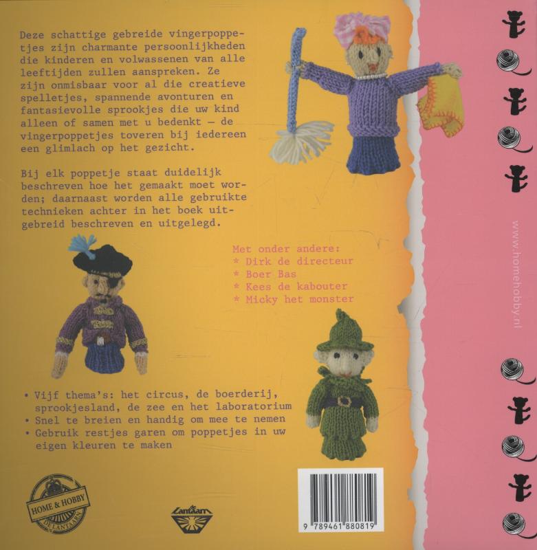 Gebreide vingerpoppetjes achterkant