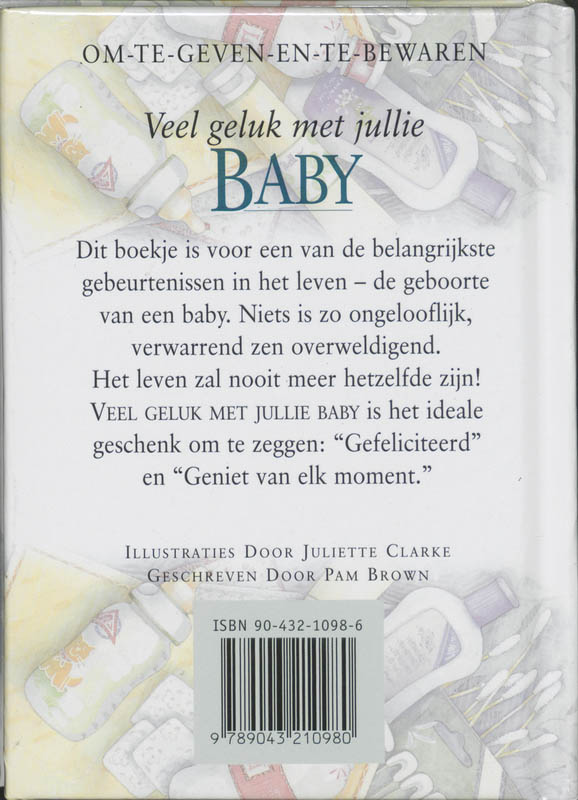 Veel Geluk Met Jullie Baby achterkant