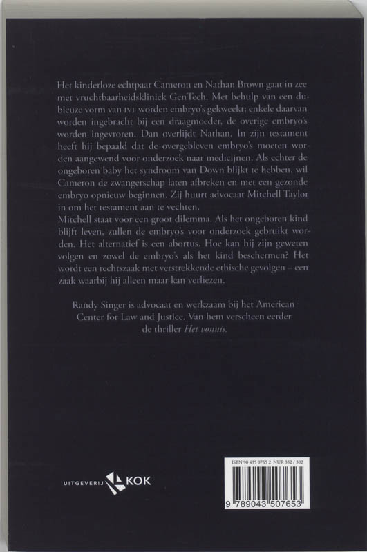 Vermoorde Onschuld achterkant