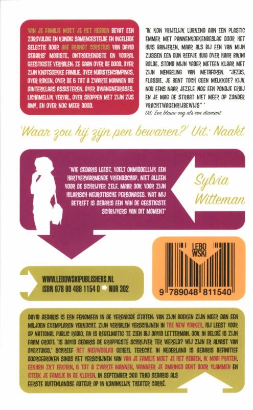 Van je familie moet je het hebben achterkant