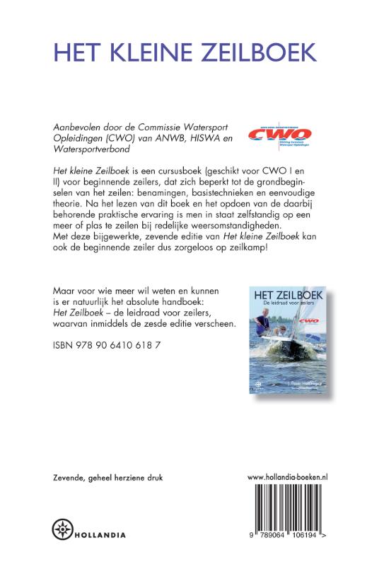 Het kleine zeilboek achterkant