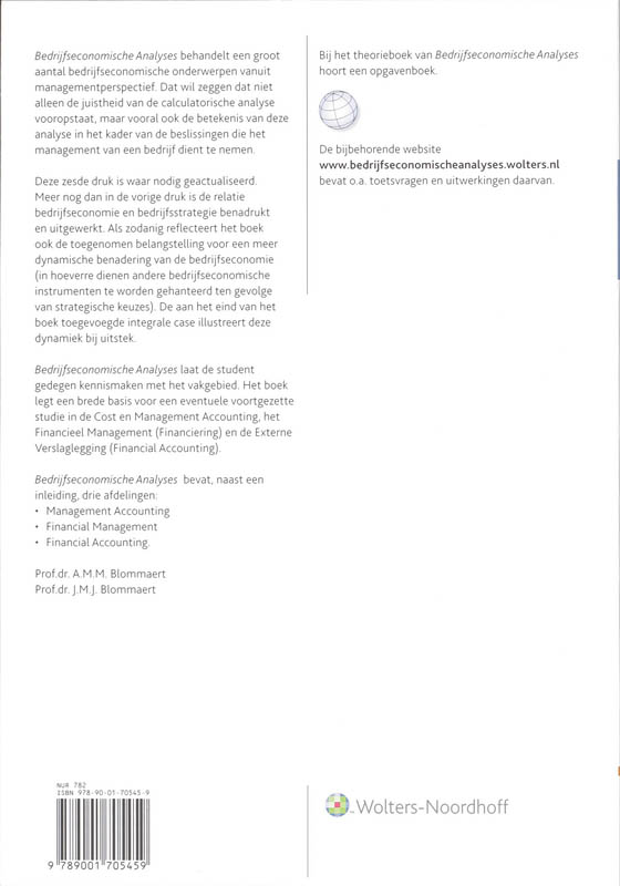 Bedrijfseconomische Analyses achterkant