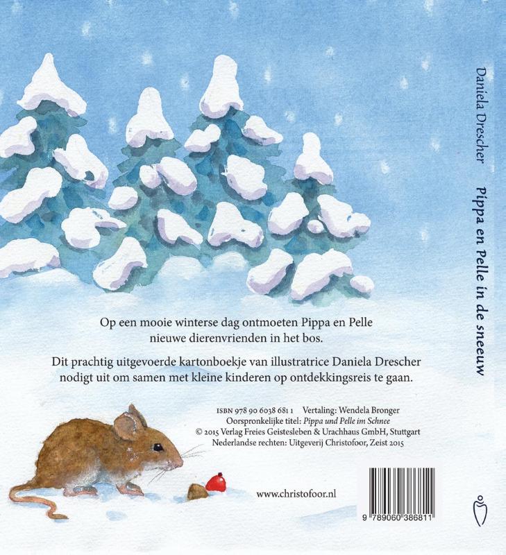 Pippa & Pelle  -   Pippa en Pelle in de sneeuw achterkant