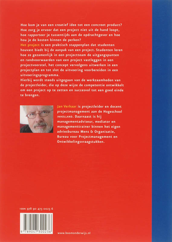 Het project achterkant