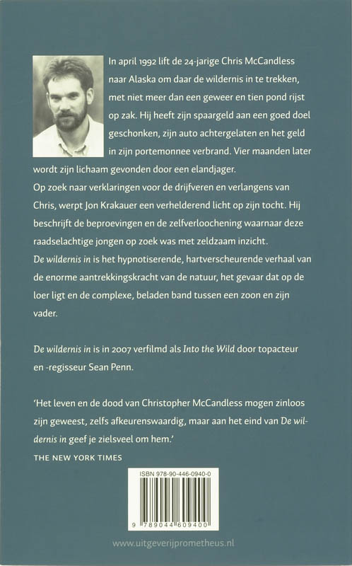 De Wildernis In achterkant