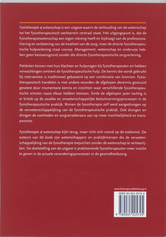 Fysiotherapie En Wetenschap achterkant