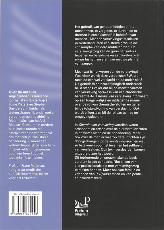 Chemie Van Verslaving achterkant