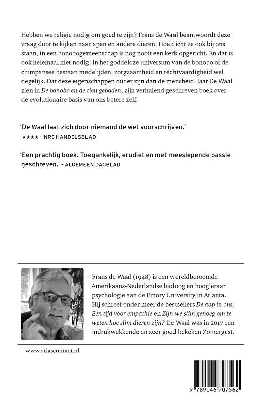 De bonobo en de tien geboden achterkant