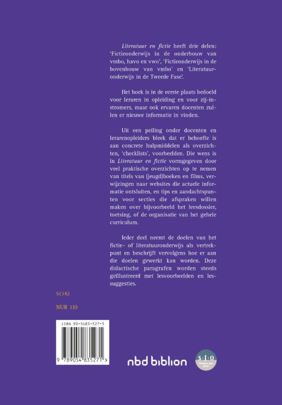 Literatuur en fictie achterkant