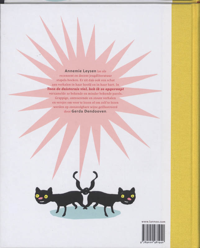 Toen de duisternis viel heb ik ze opgeraapt achterkant